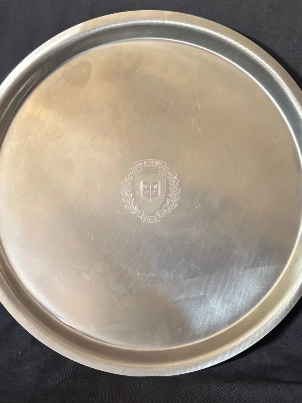 YALE UNIVERSITY Vintage Stainless Steel Serving Platter, Tray